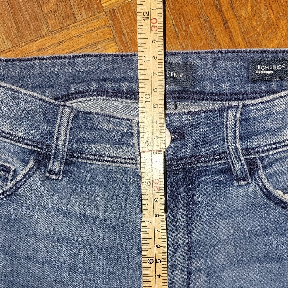 J. Jill High Rise Cropped Denim Jeans Size 6 Petite Cotton Blend Stretch - Picture 5 of 9